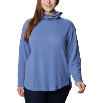 Columbia Pine Street Split Cowl Neck Plus Size, Sudaderas Azules Para Mujer | 592763-MNH